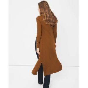 White House Black Market Rust Sweater Duster